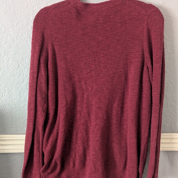 Madewell V-neck button-front cardigan Maroon Burgundy EUC - Picture 8 of 9